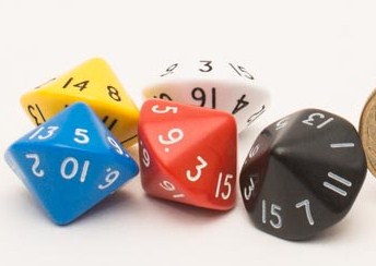 D16 Opaque Polyhedral Dice - Loose
