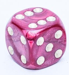 D6  Deluxe Marbled Round Side Dice
