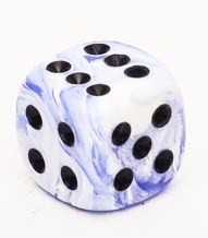 D6 Deluxe Marbled Round Cornered Dice