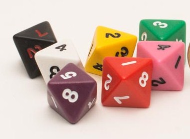 D8 Opaque Polyhedral Dice - Loose