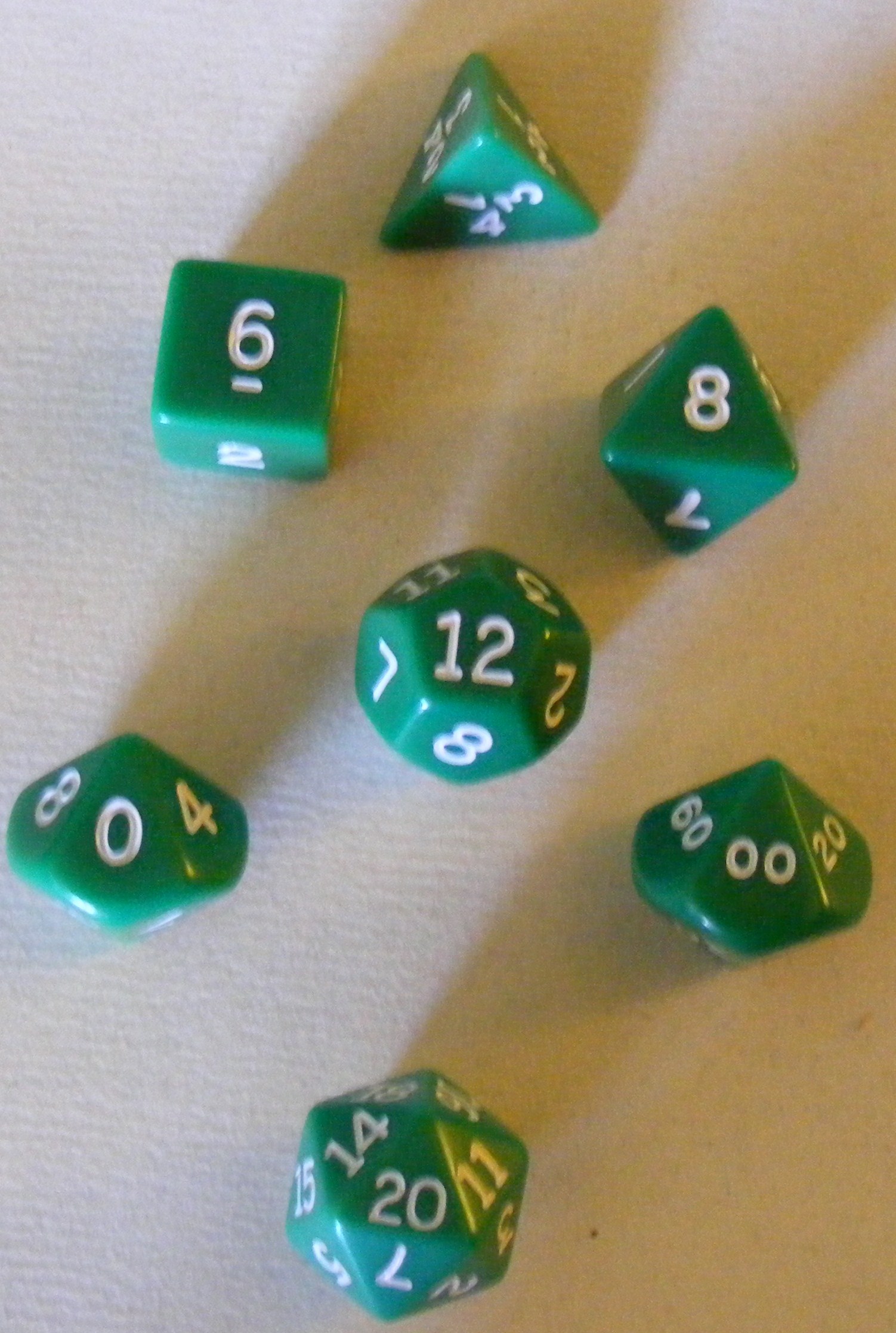 Set of 7  Polyhedral Opaque